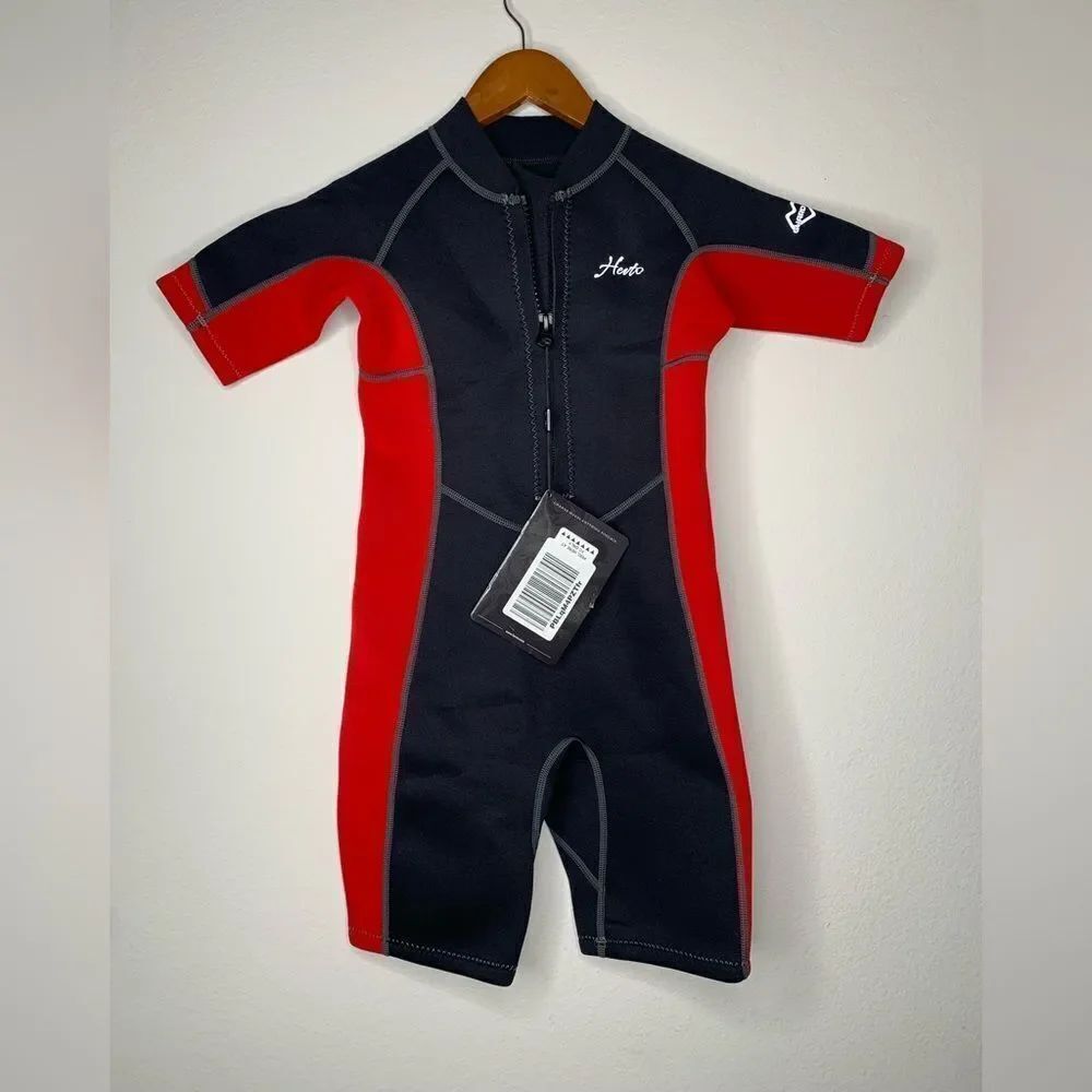 Hevto Red and Black Wetsuit